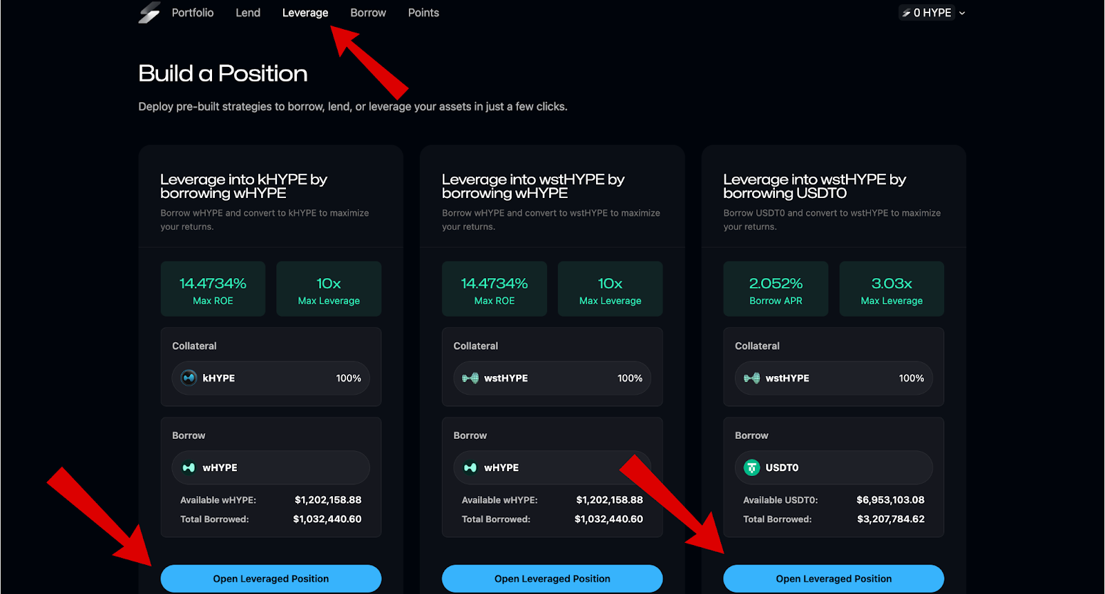 Sentiment Retrodrop Leverage screen
