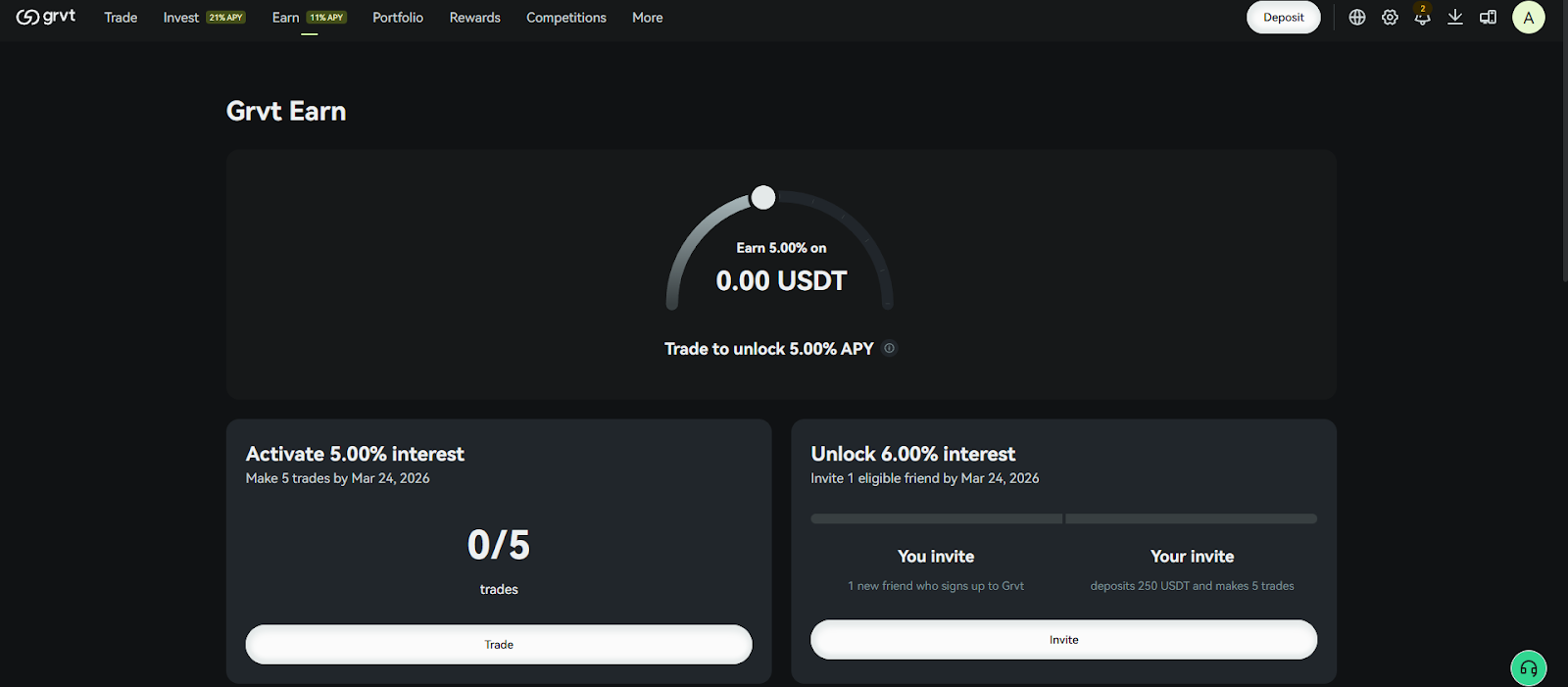 Grvt earn