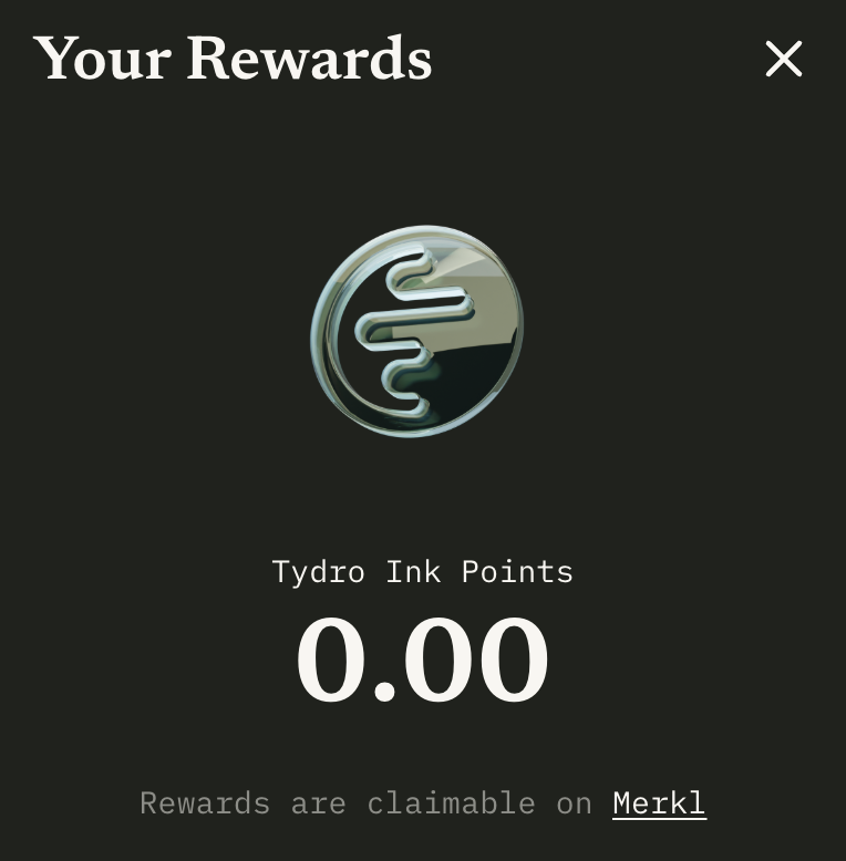 Tydro Ink rewards