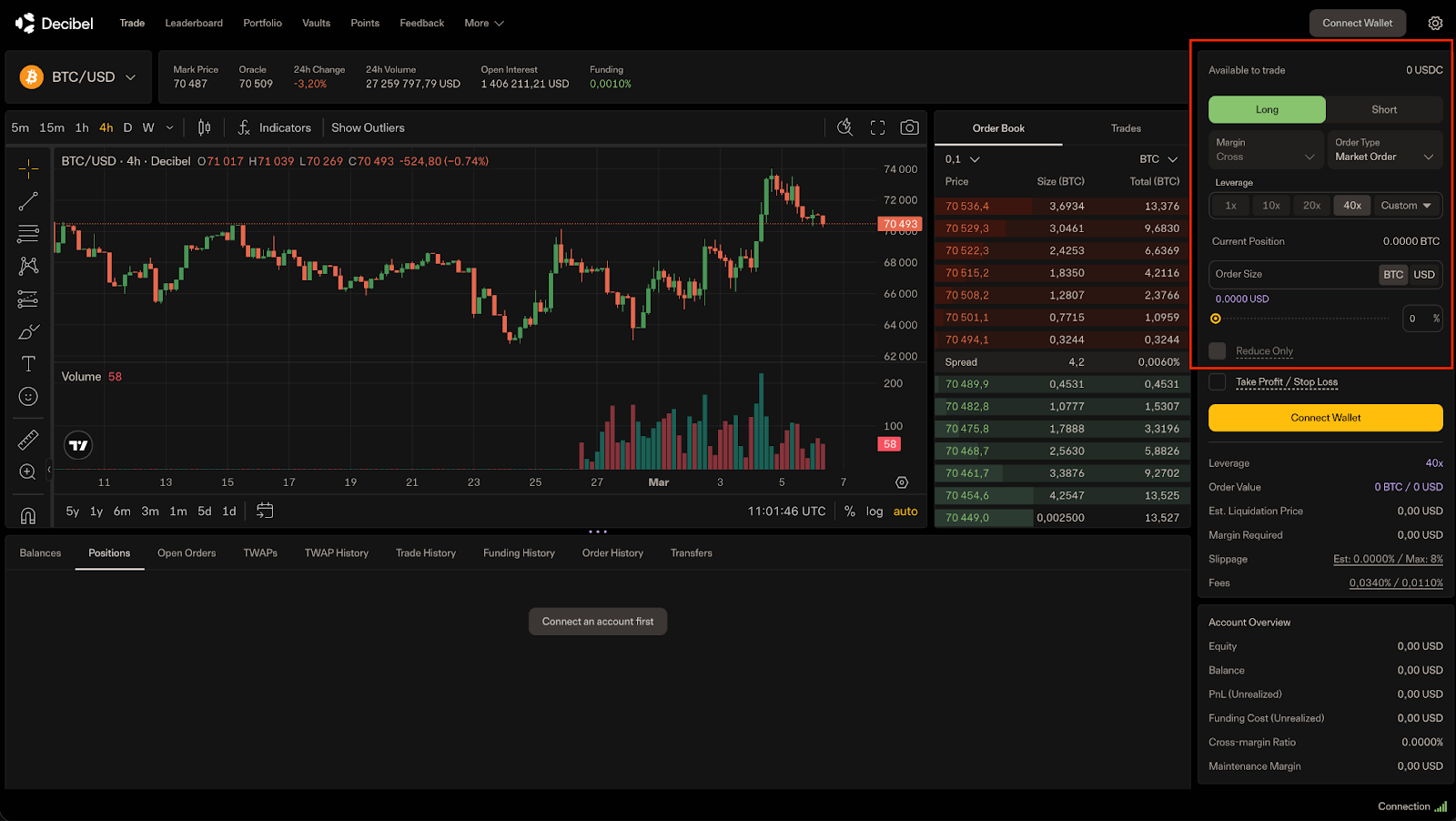 Decibel Trade terminal