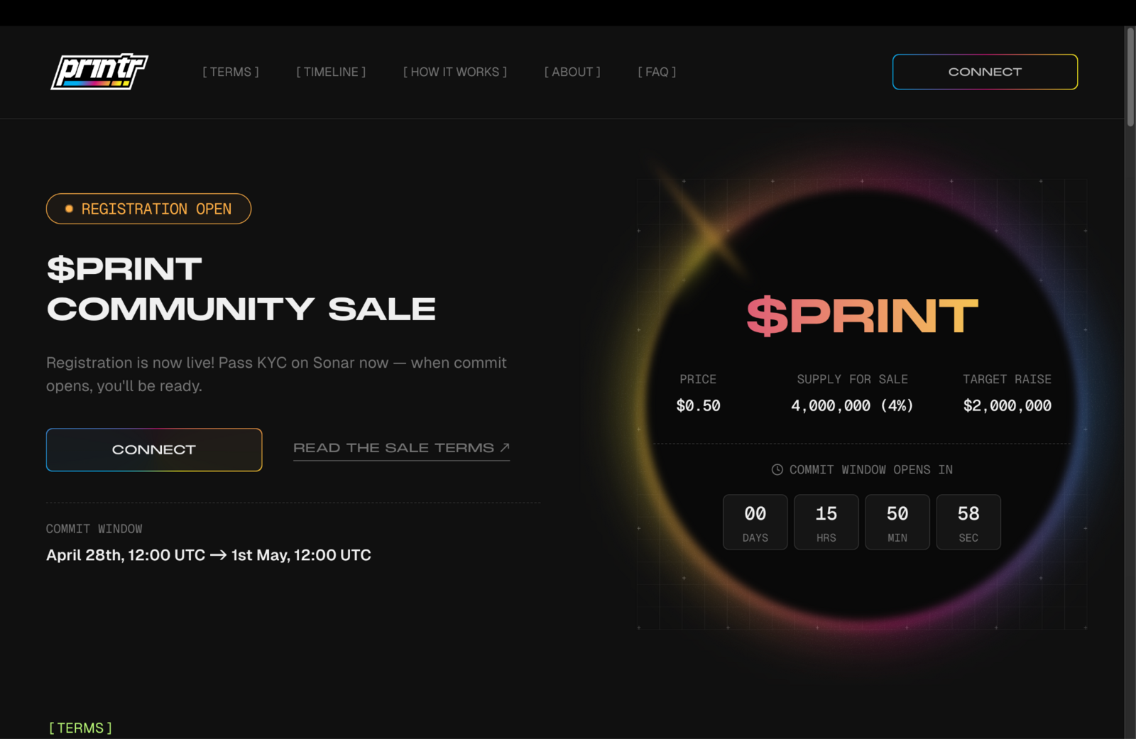 Trang ICO Printr
