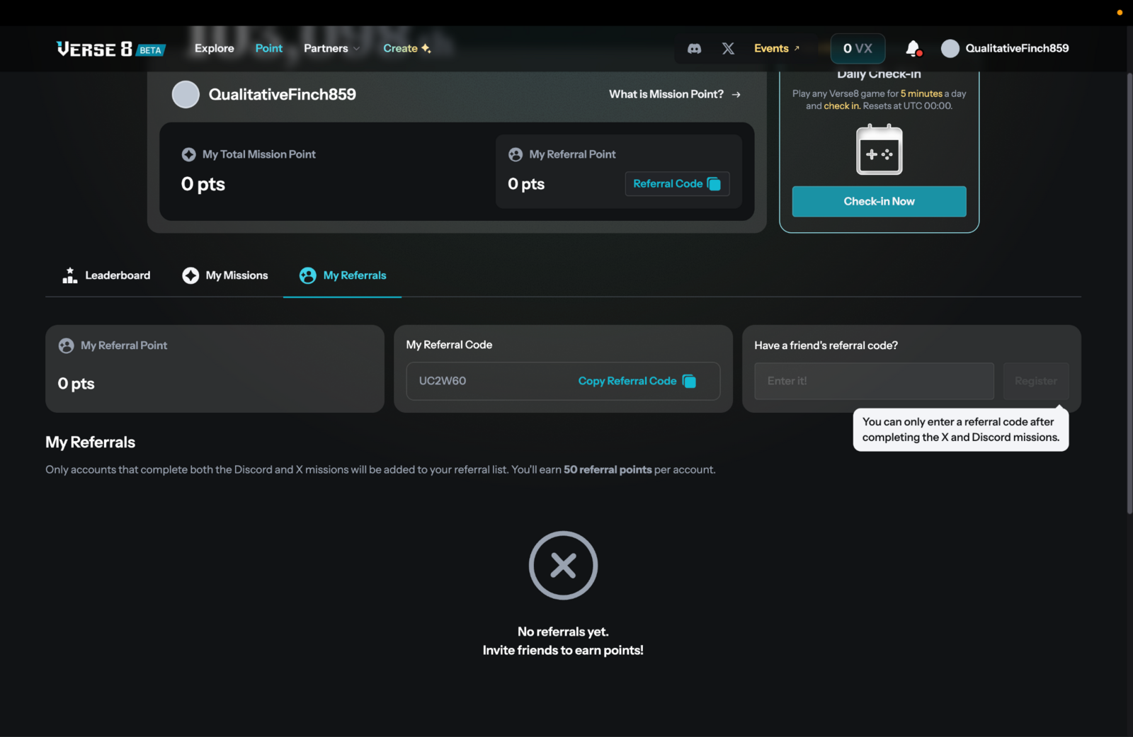 Verse8 referral program