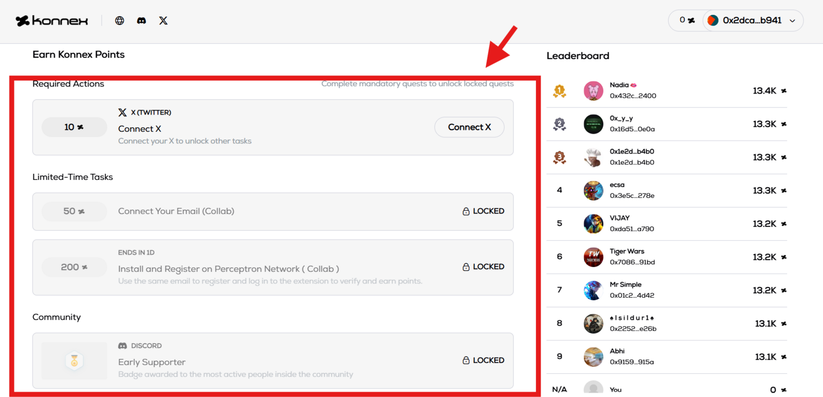 Konnex leaderboard