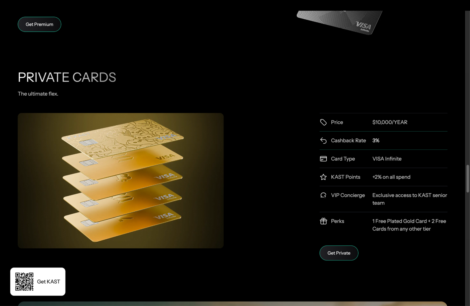 kast private card
