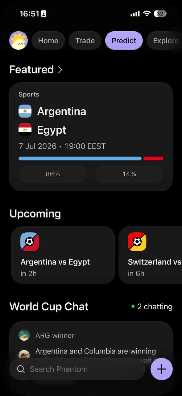 world.xyz predictions trading in phantom wallet