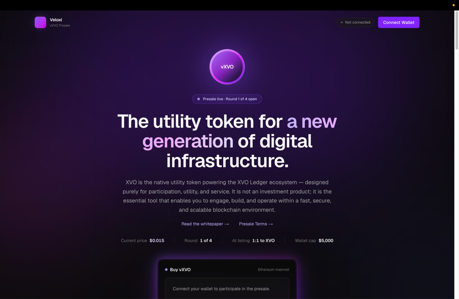 xvo sale page