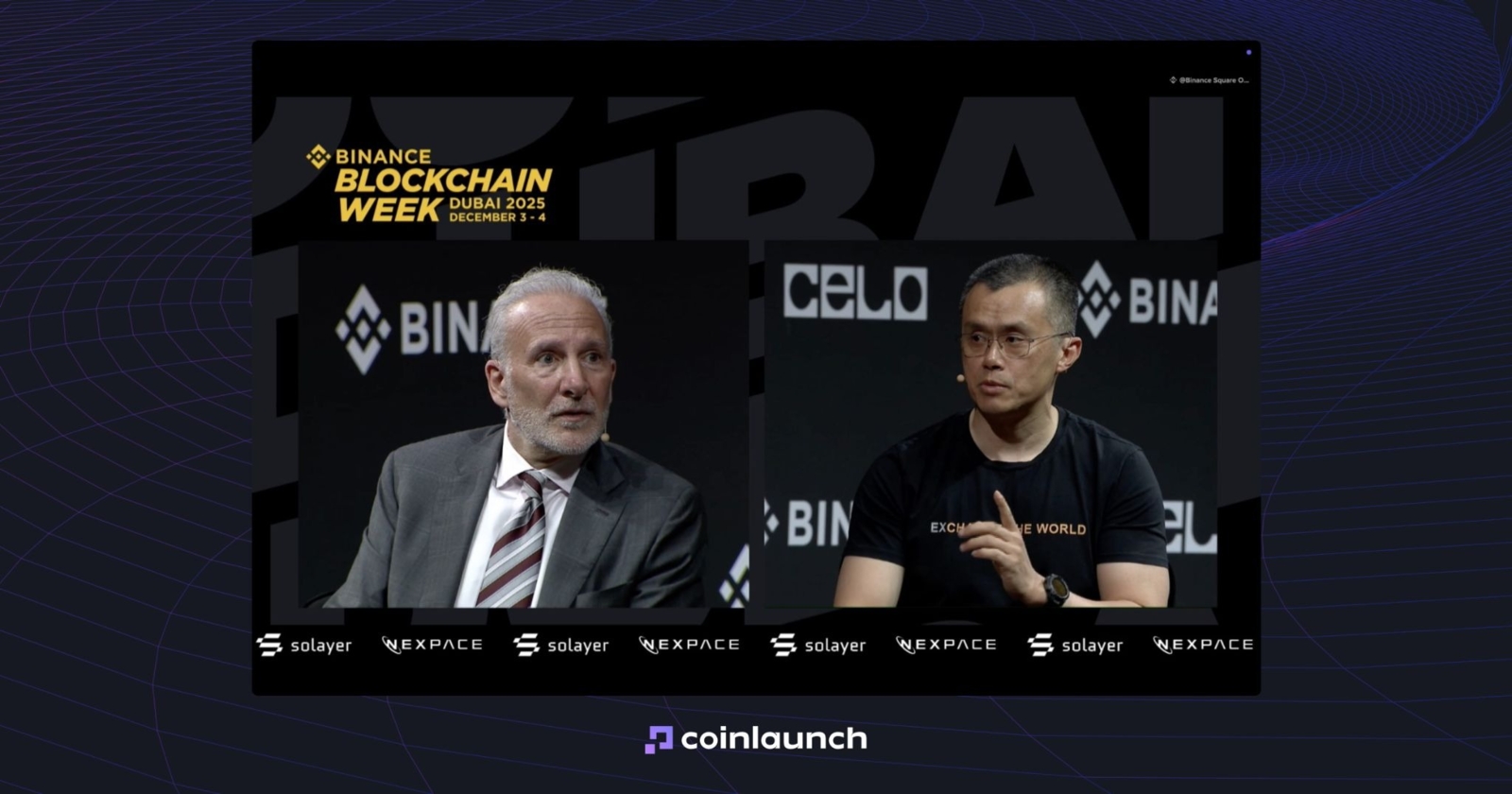 CZ vs Peter Schiff Binance Blockchain Week 2025