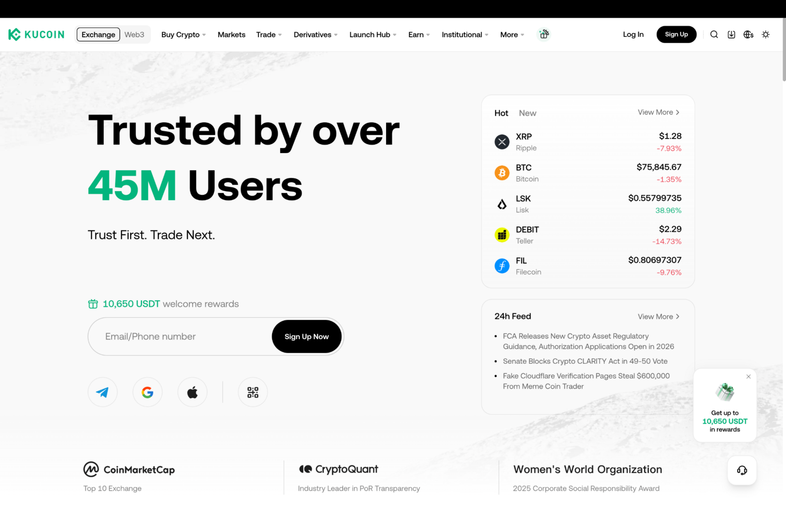 kucoin register for gno.land ieo