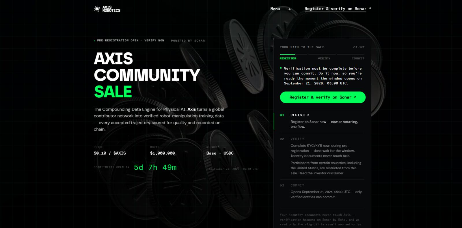 Axis Robotics official sale page