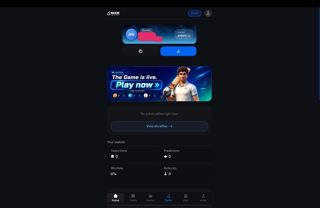 sixr game interface