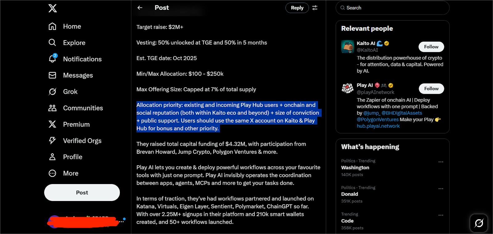 Play AI Network ($PLAI) IDO on Capital Launchpad | All Info & Stats