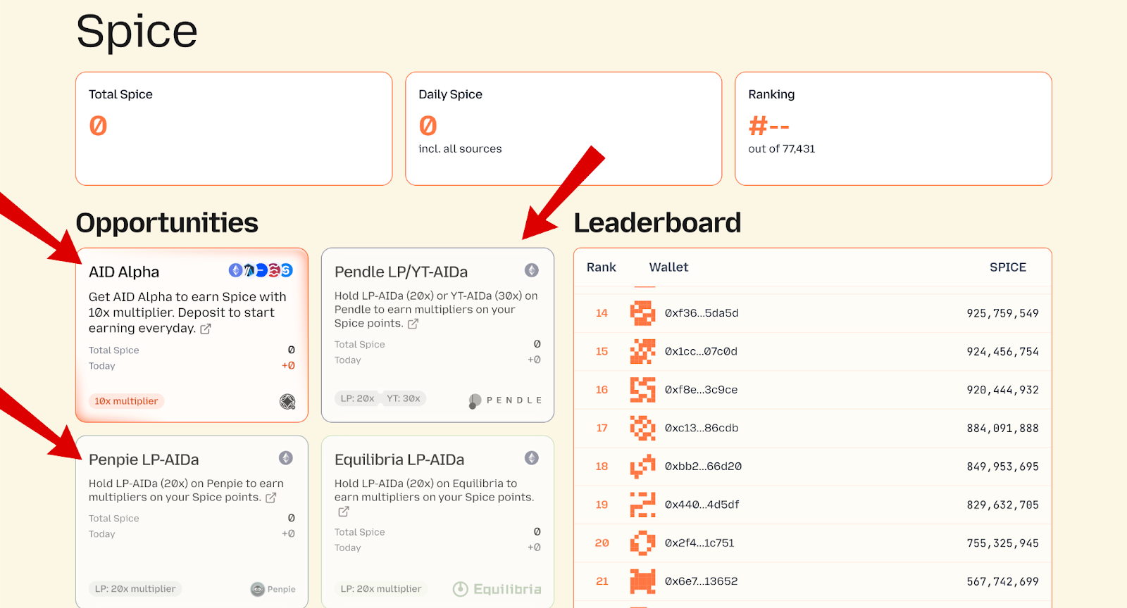 GAIB Airdrop opportunities screen