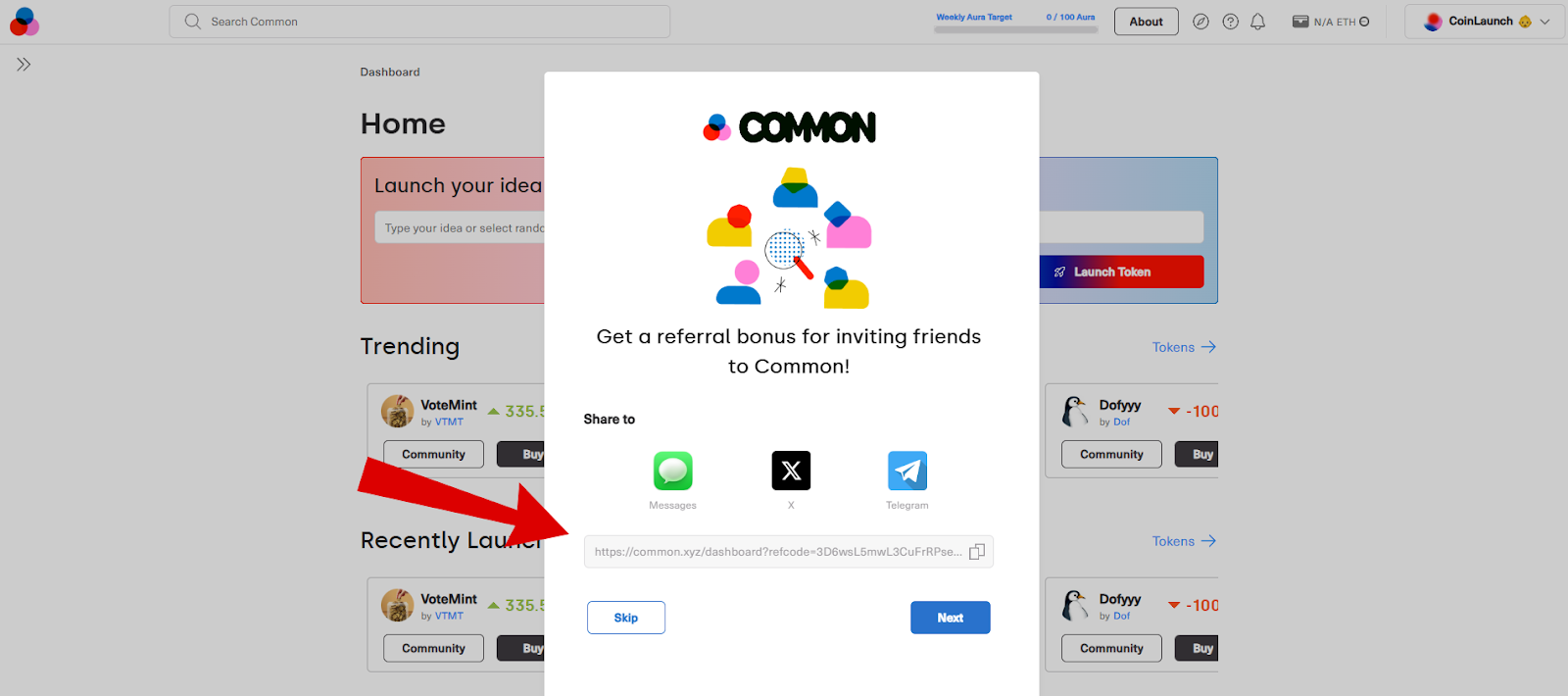 Common Airdrop friend invitation screen