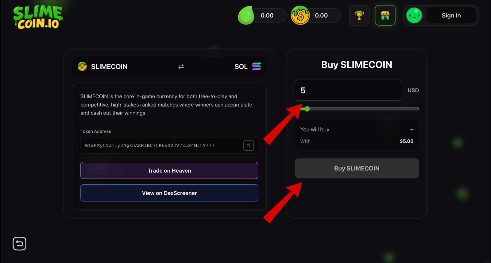 MagicBlock airdrop add coins screen