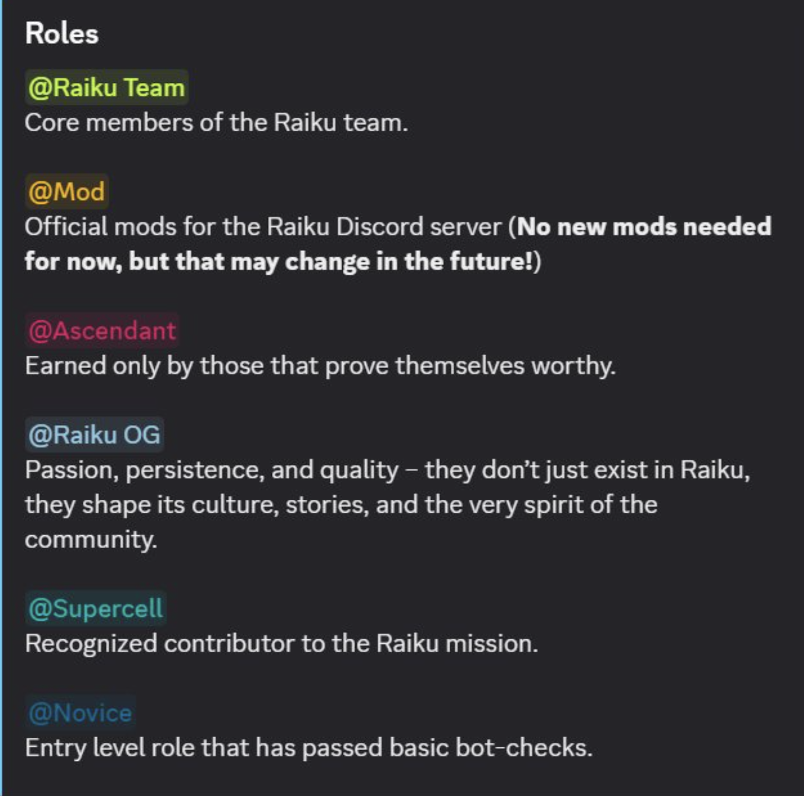 Raiku airdrop roles screen