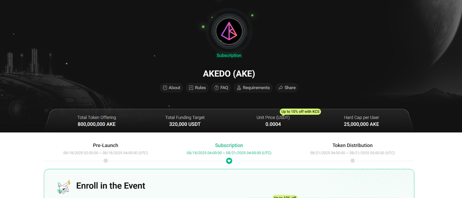 AKEDO Games KuCoin Spotlight IEO