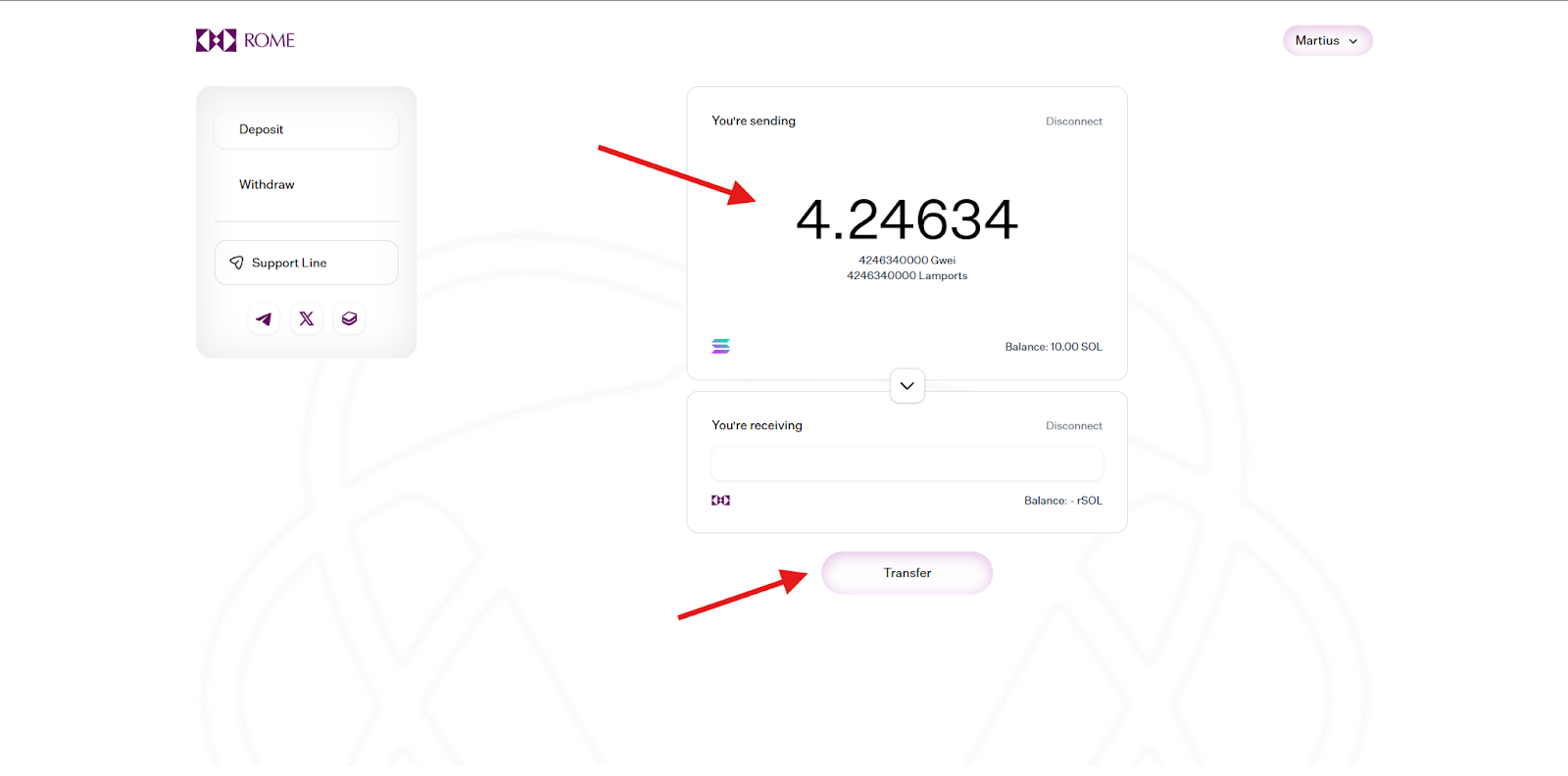 Rome Protocol Bridge