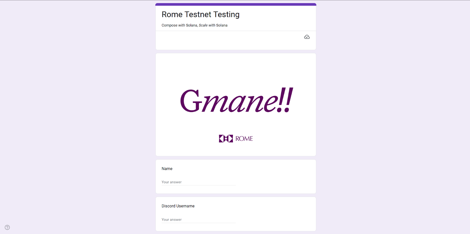 Rome Testnet Testing