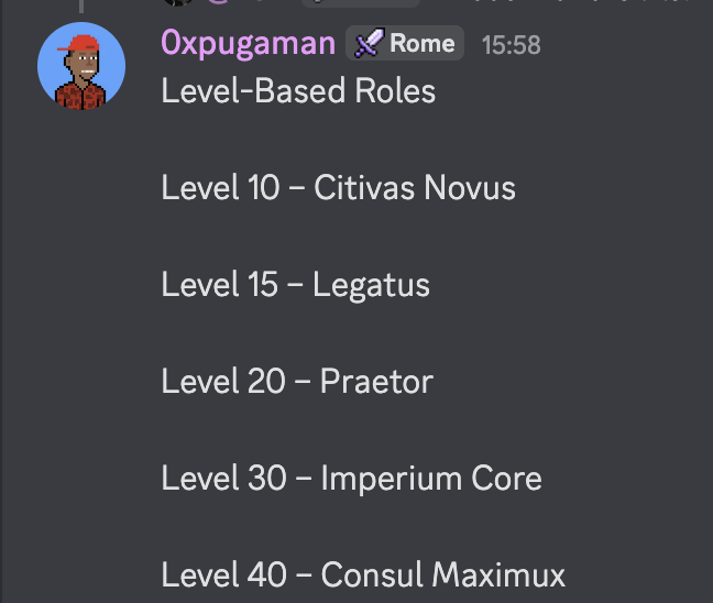 Rome Discord Roles