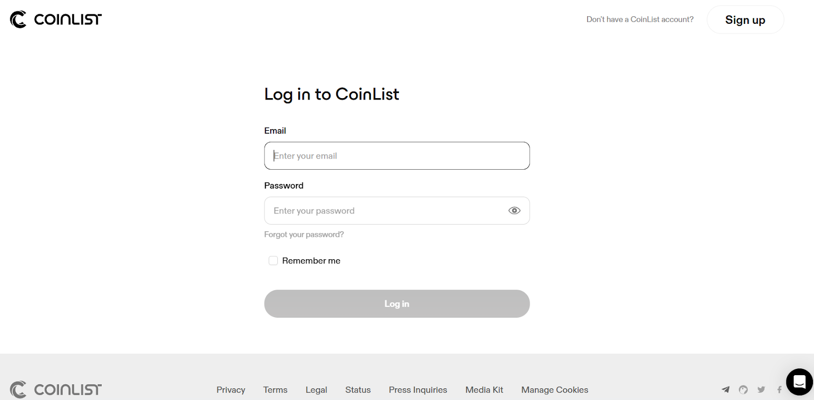 tea protocol coinlist sign up