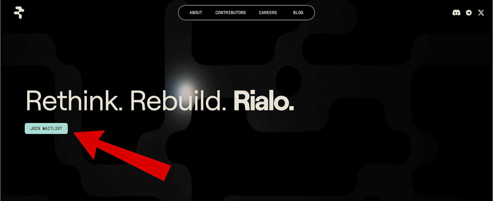 Rialo join waitlist screen
