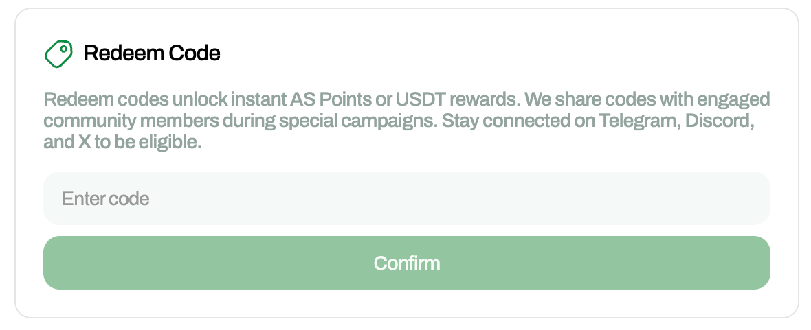 AllScale airdrop codes screen