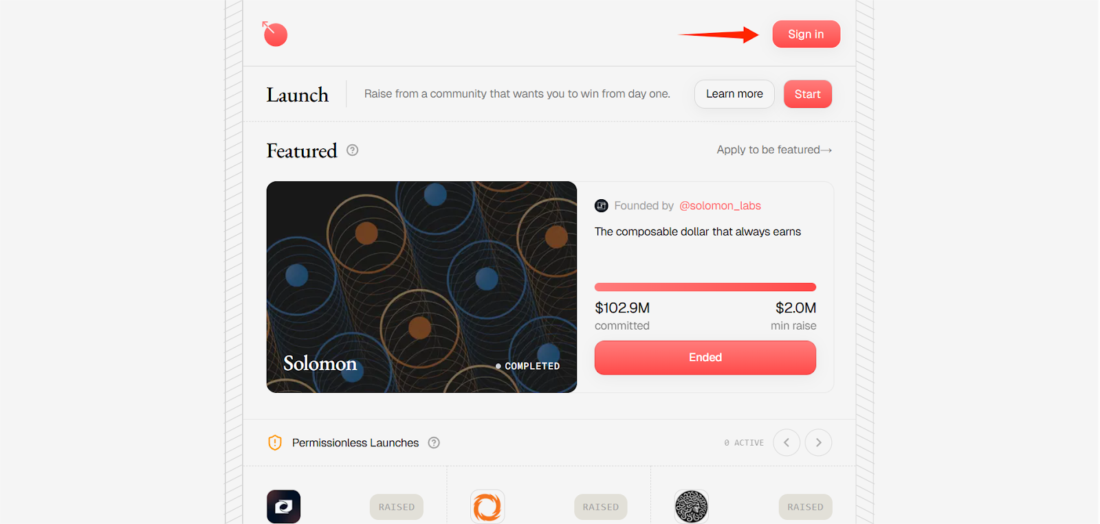 MetaDAO sales page